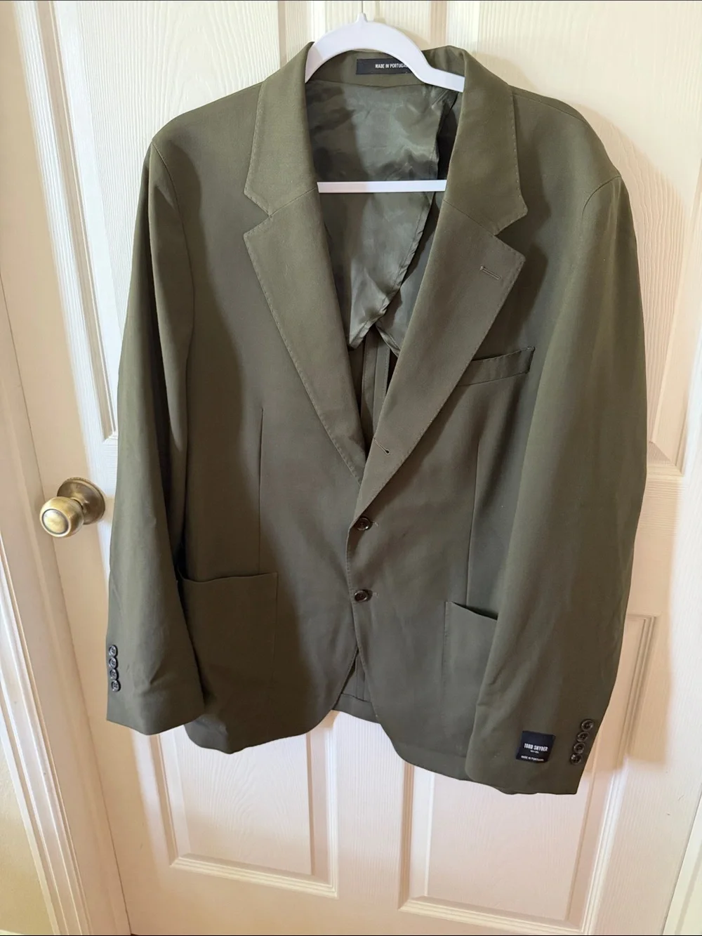 Todd Snyder Olive Wool Gabardine Madison Jacket Sz 44R.  New
